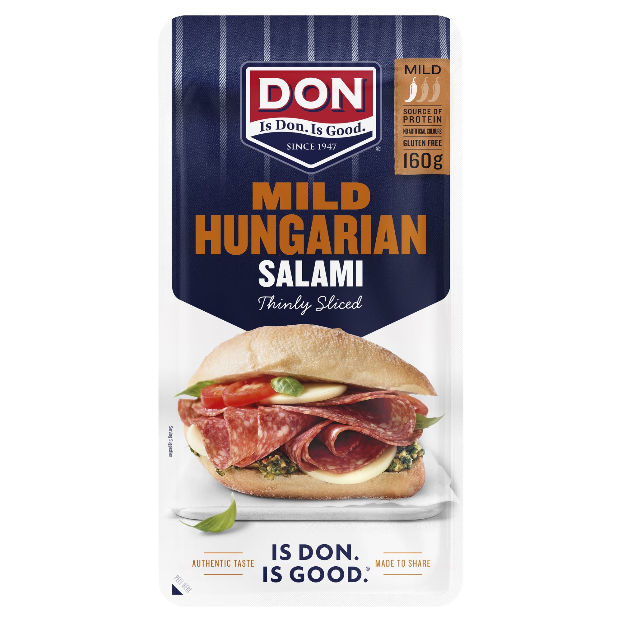 Don Mild Hungarian Salami Sliced 160GM