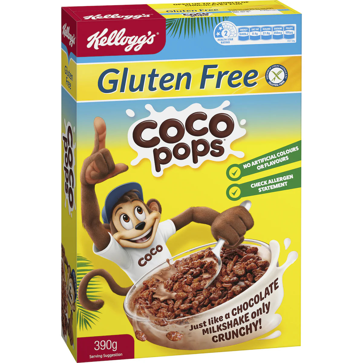 Kelloggs Coco Pops Gluten Free 390G