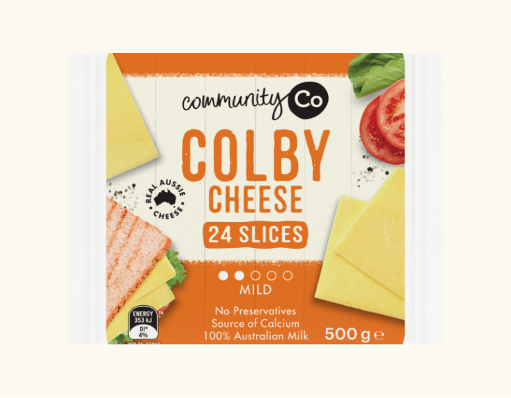 Community Co Sliced Cheese Colby 500g