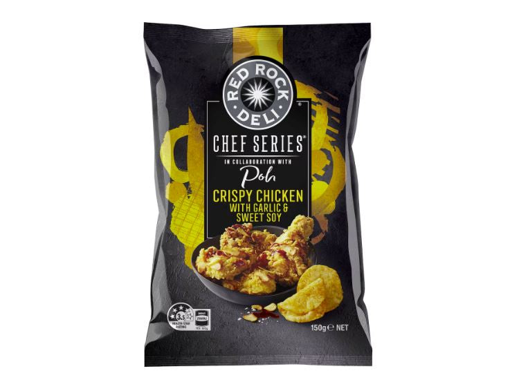 Red Rock Deli Potato Chips Chef Series Crispy Chicken With Garlic & Sweet Soy 150g