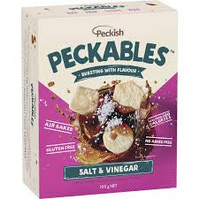 Peckish Peckables Rice Snacks Salt Vinegar 100G