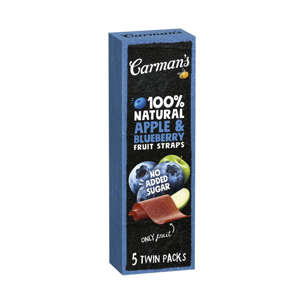 Carman's Apple & Blueberry Fruit Straps - 5 Twin Packs