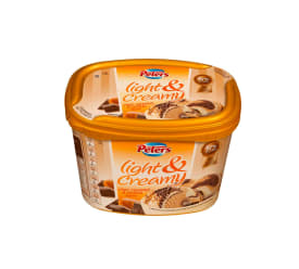 Peters Light & Creamy Ice Cream Choc Caramel & Vanilla swirl 1.8l