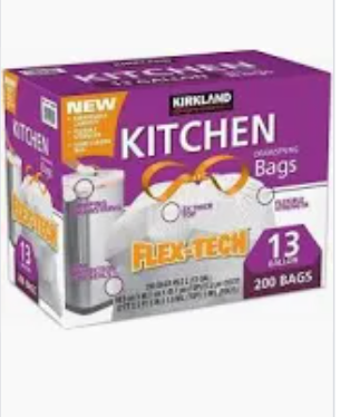 Kirkland Kitchen Drawstring Bags 49L Pk200