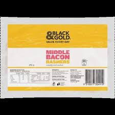 Black & Gold Bacon Middle Rind On 250G