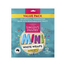 Simson's Pantry Mini White Wraps Super Soft 12pk