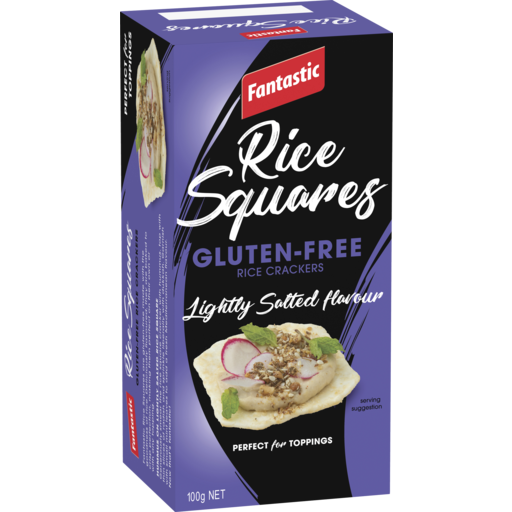 Fantastic Rice Squares Gluten Free Lightly Salted 100G