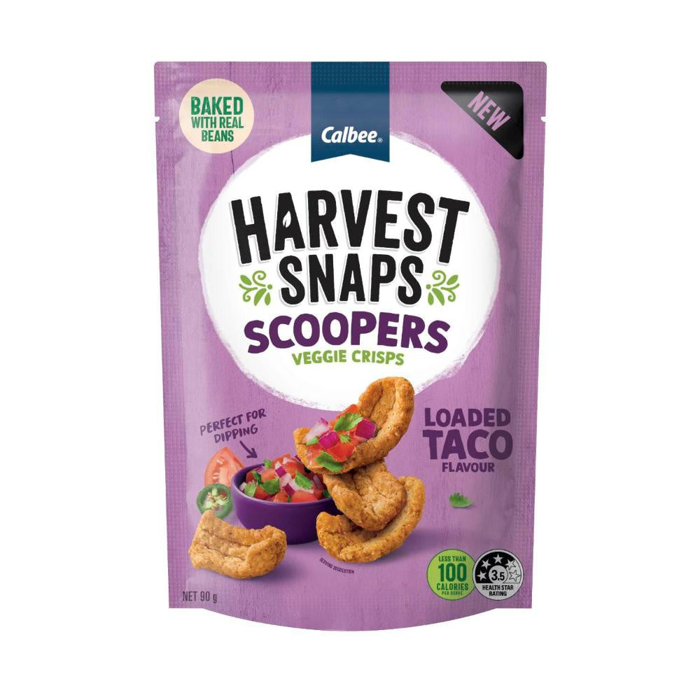 Calbee Harvest Snaps Scoopers Loaded Taco Flavour 90G