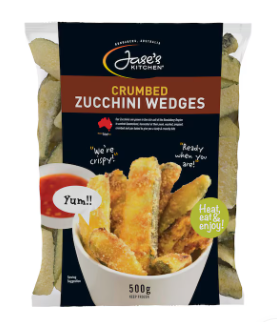 Jase's Kitchen Crumbed Zucchini Wedges