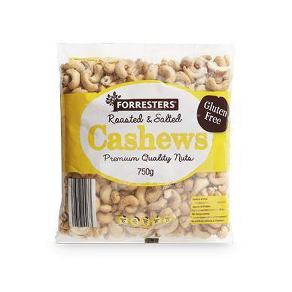 Forresters Salted And Roasted Cashews 750G