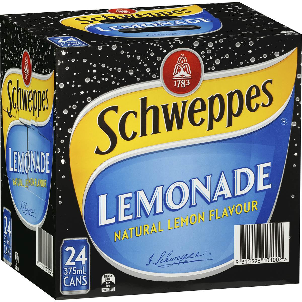 Schweppes Lemonade Can 24Pk 375Ml
