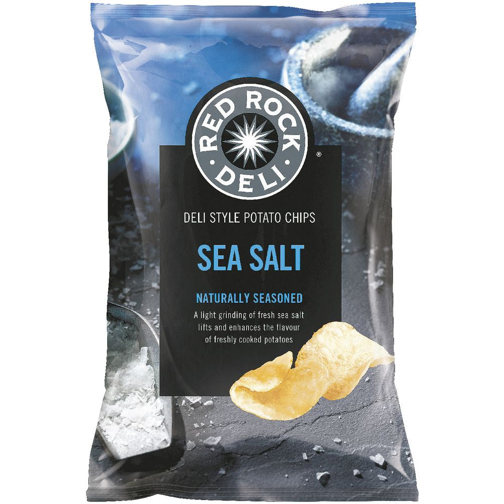 Red Rock Deli Potato Chips Sea Salt 165G