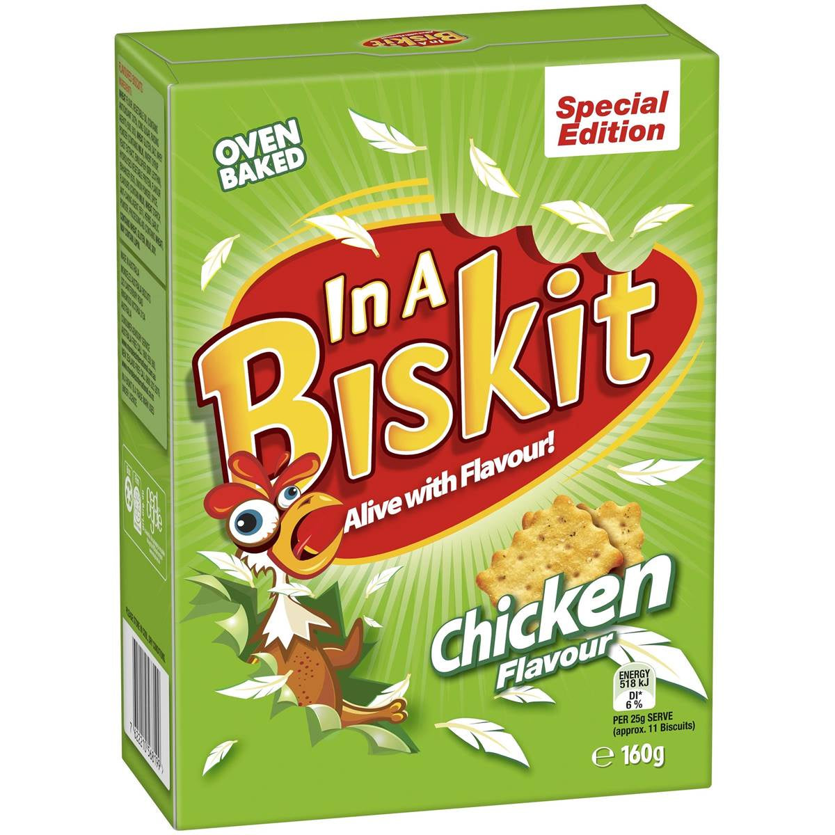 In A Biskit Chicken Flavoured Crackers 160G