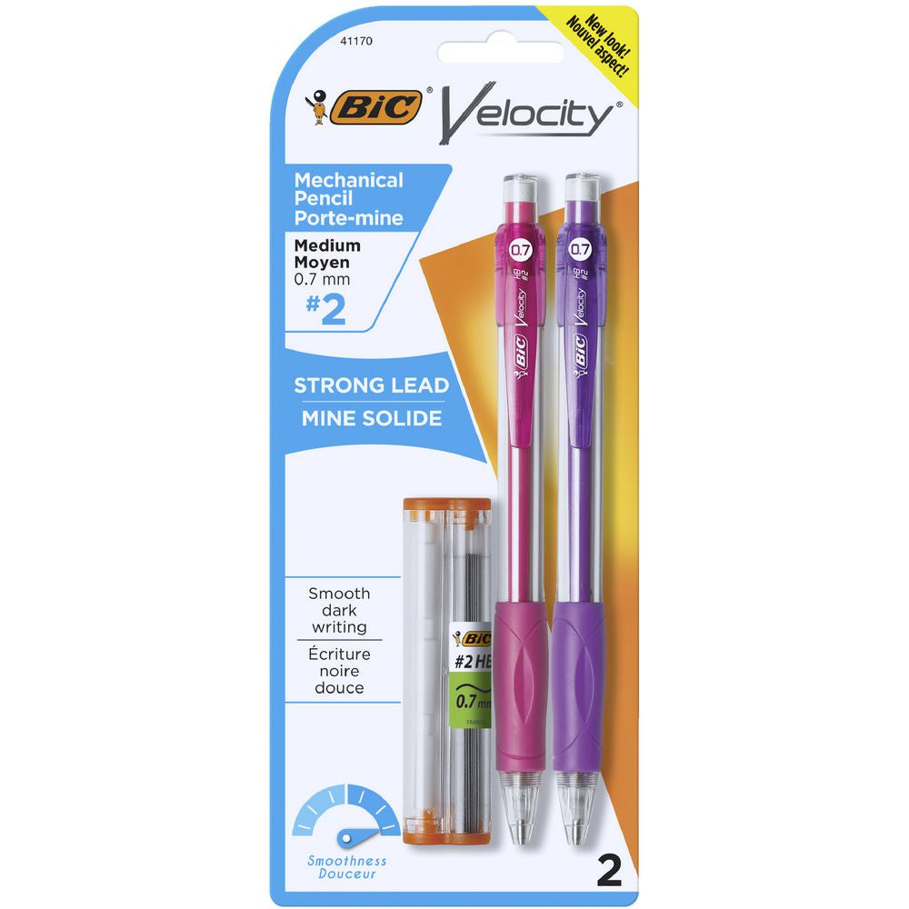 Bic Velocity Pencil 0. 7MM 2Pk Plus Lead