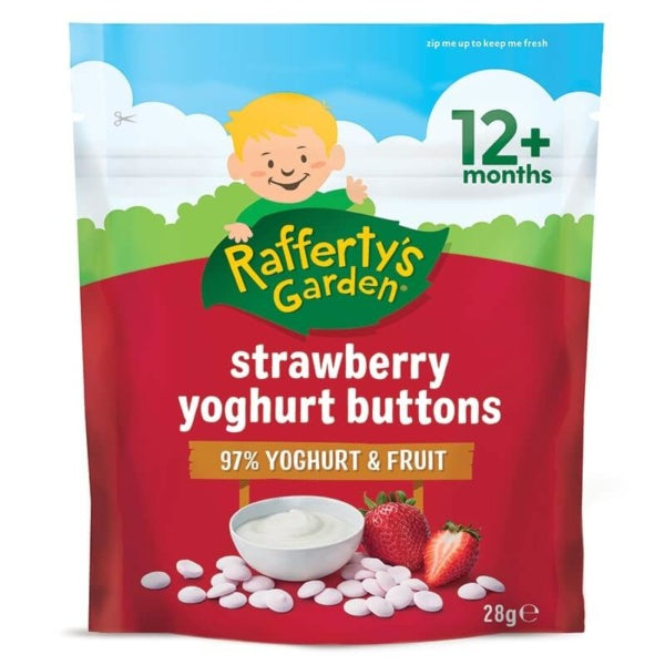 Raffertys Garden Strawberry Yoghurt Buttons 28G