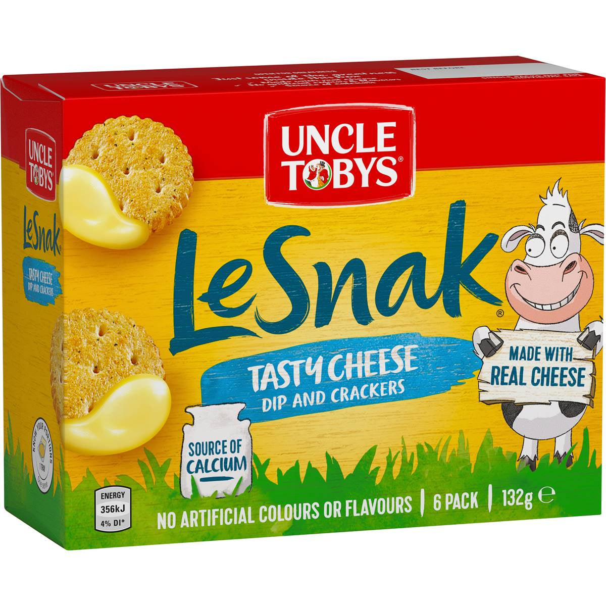 Uncle Tobys Le Snak Tasty Cheese 6Pk