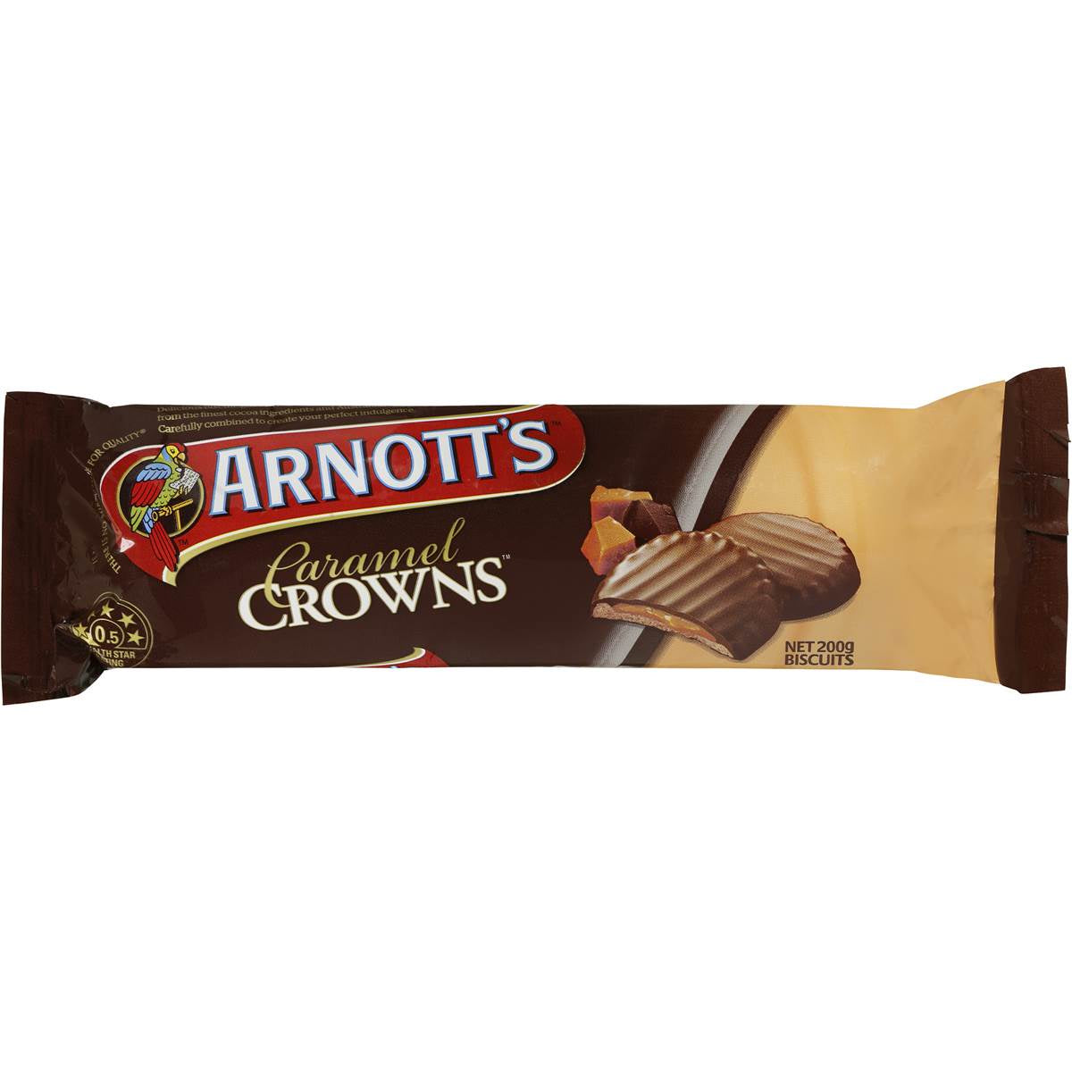 Arnotts Chocolate Caramel Crowns 200G