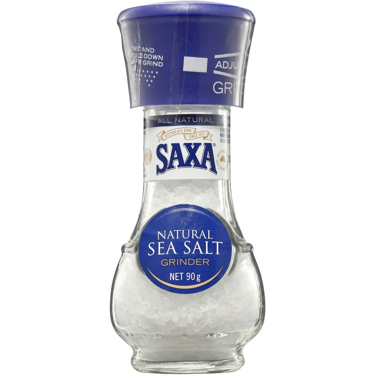 Saxa Sea Salt Grinder 90G