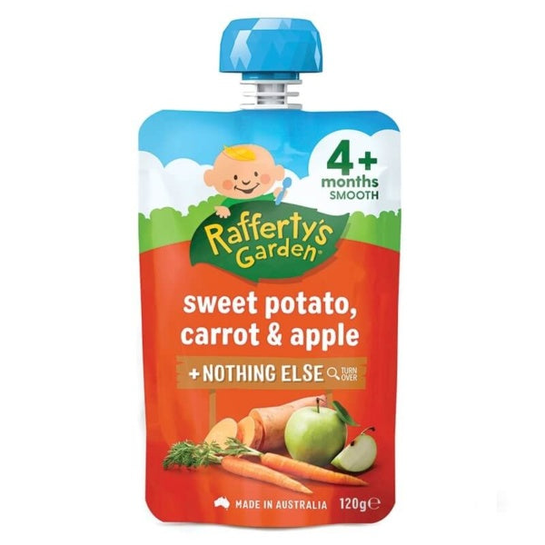 Raffertys Garden Smooth Sweet Potato Carrot Apple 4M 120G