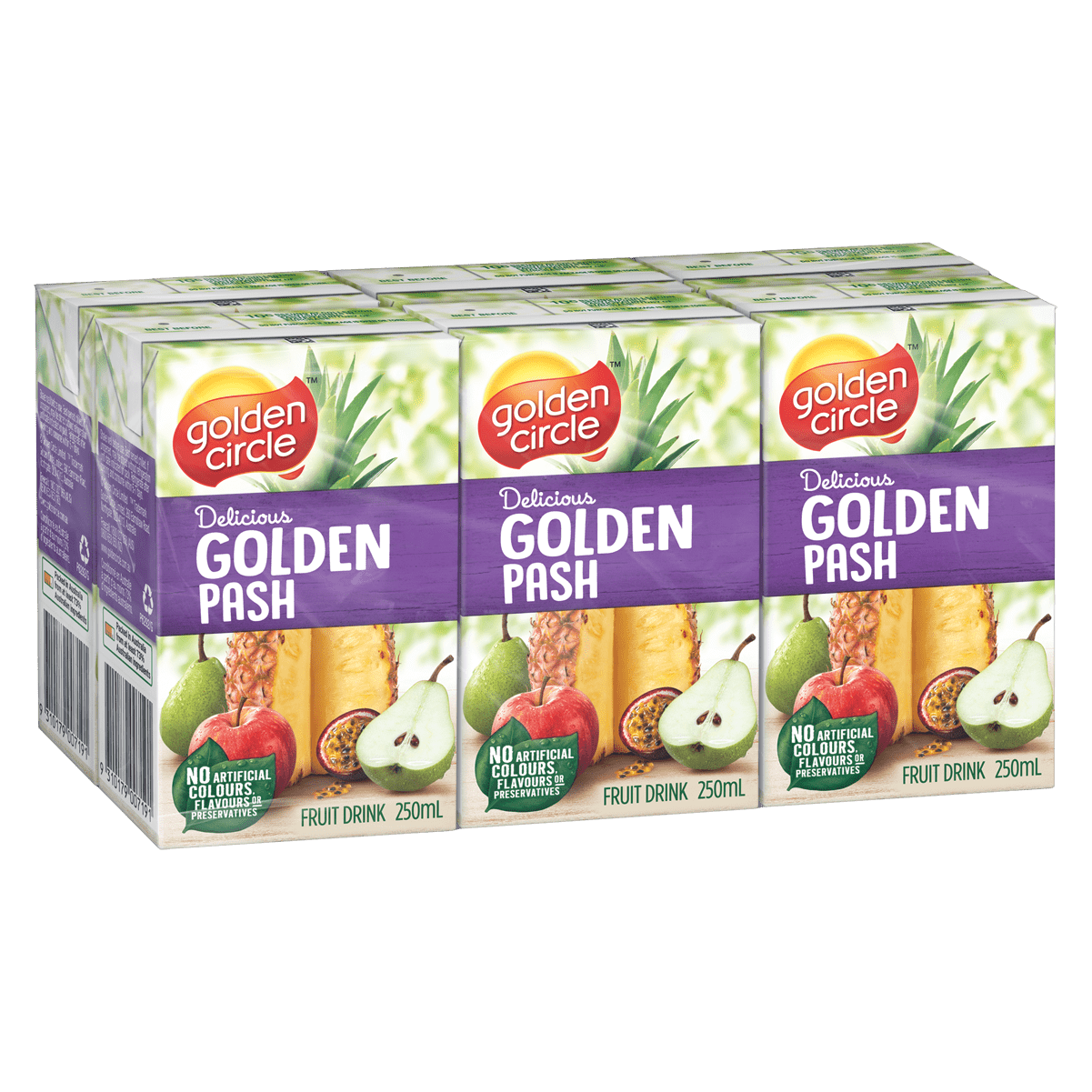 Golden Circle Juice Box Golden Pash 6Pk 250Ml