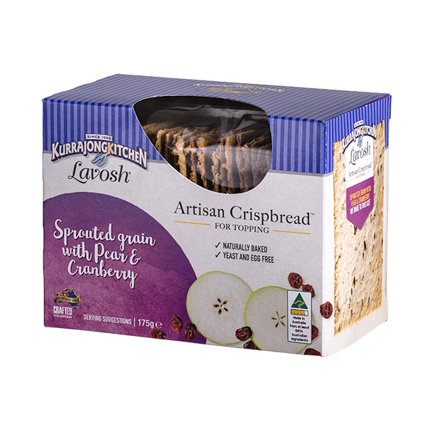 Kurrajong Artisan Crispbread Pear & Cranberry 175G
