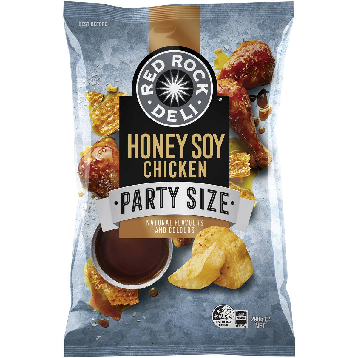 Red Rock Deli Potato Chips Honey Soy Chicken Party Size 290G