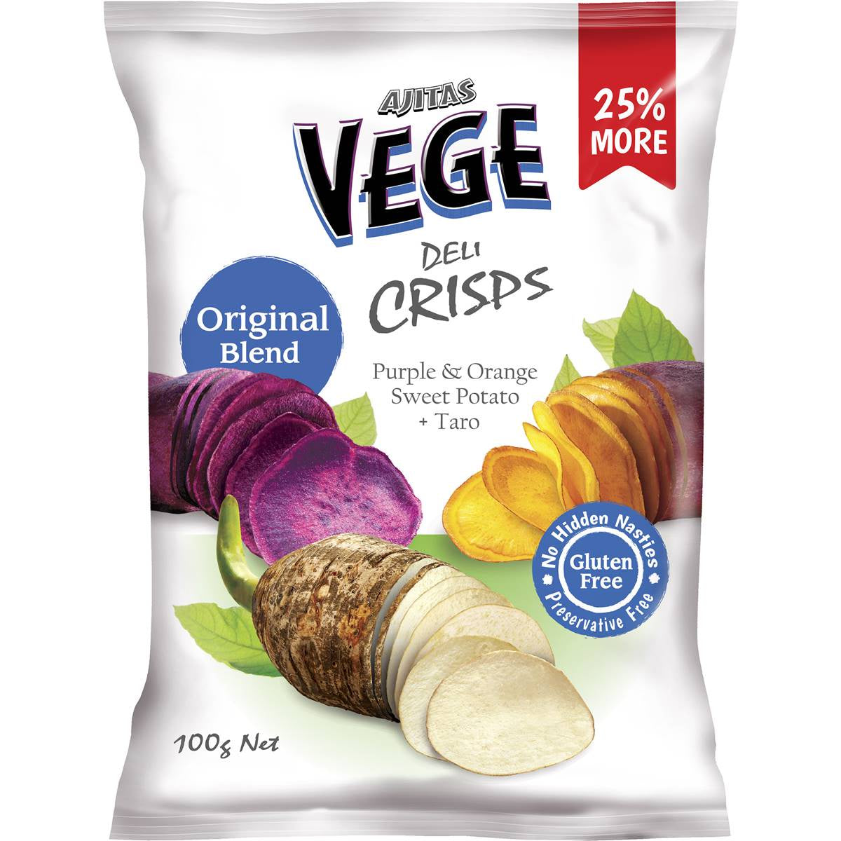 Ajitas Vege Chips Deli Crisps Original 100G