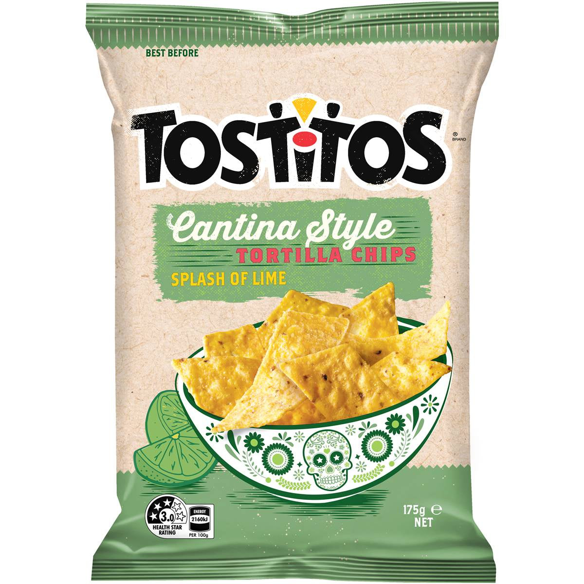 Tostitos Tortilla Chips Splash of Lime 175G