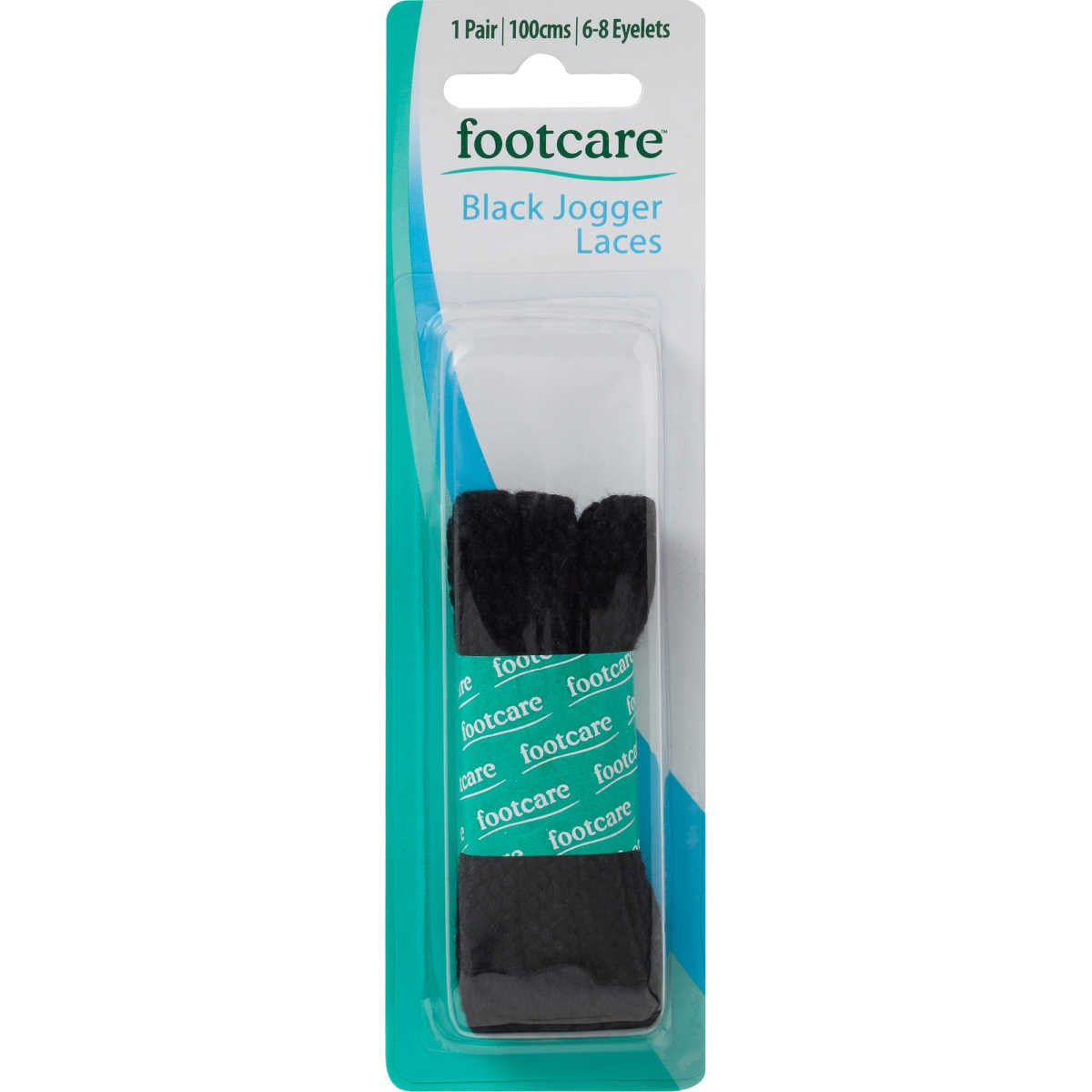 Footcare Black Jogger Laces 100Cm