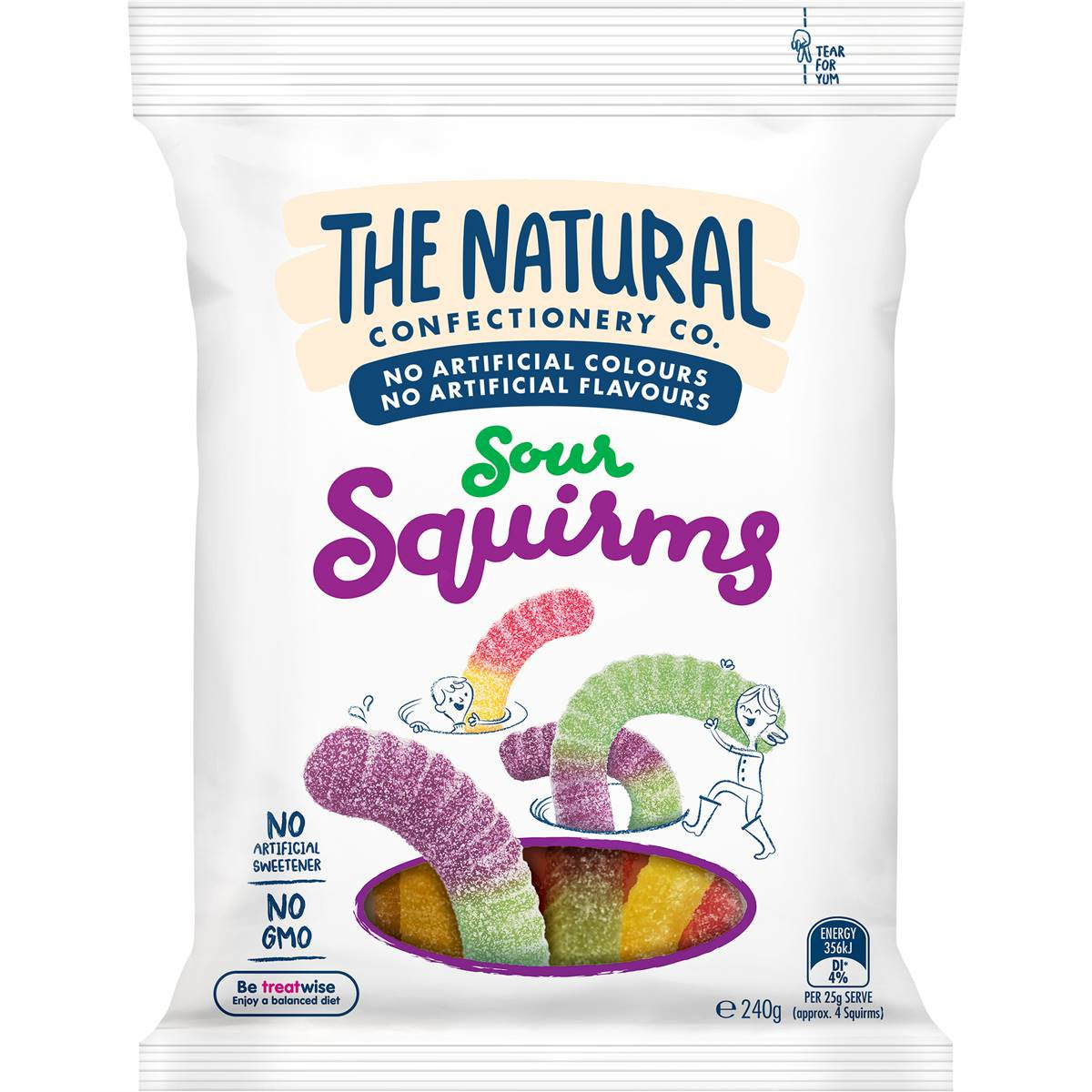 The Natural Confectionery Co Sour Squirms 220G