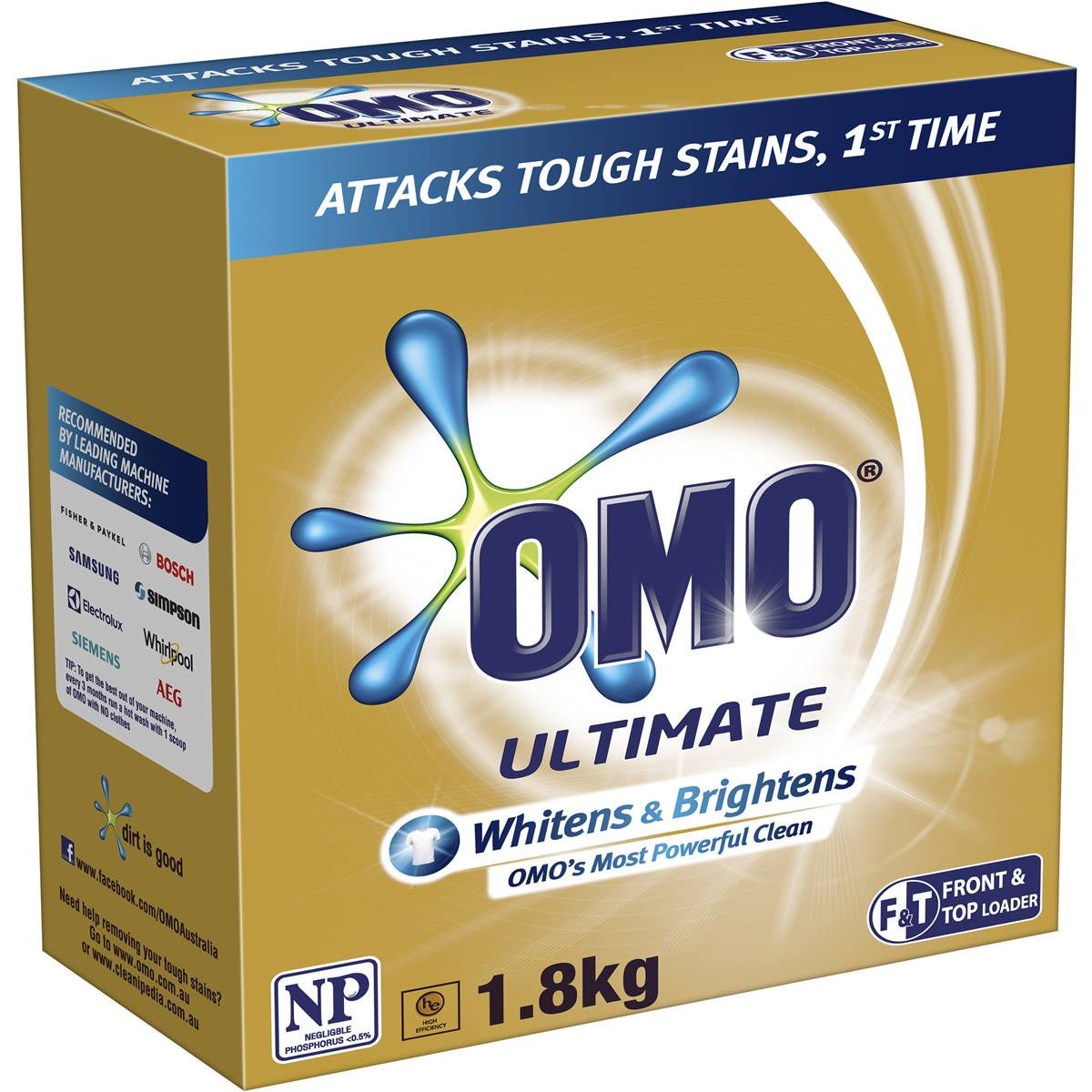 Omo Laundry Powder Ultimate Front And Top Loader 1.8Kg