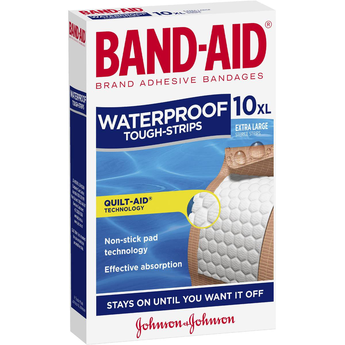Band-Aid Brand Tough Strips Waterproof Extra Large 10Pk