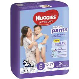 Huggies Ultra Dry Nappy Pants Boy 5 Walker 12 - 17 kg 26pkt