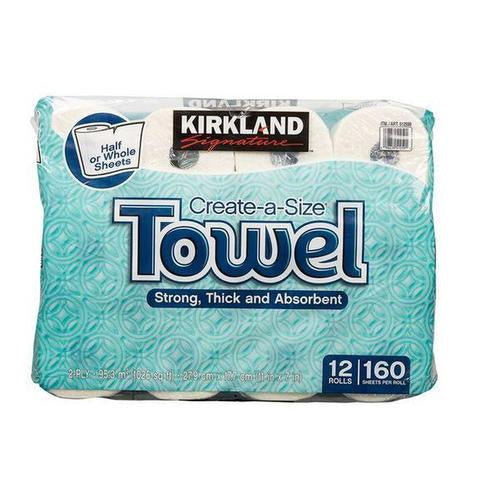 Kirkland Create A Size Towel 160 Sheet