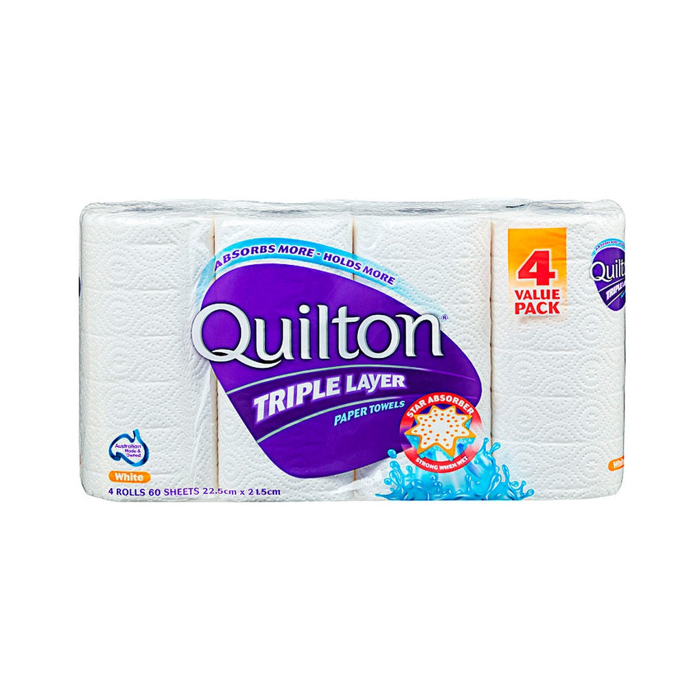 Quilton Triple Layer Paper Towel 4Pk
