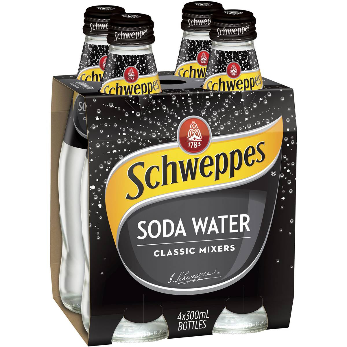 Schweppes Soda Water 4Pk 300Ml
