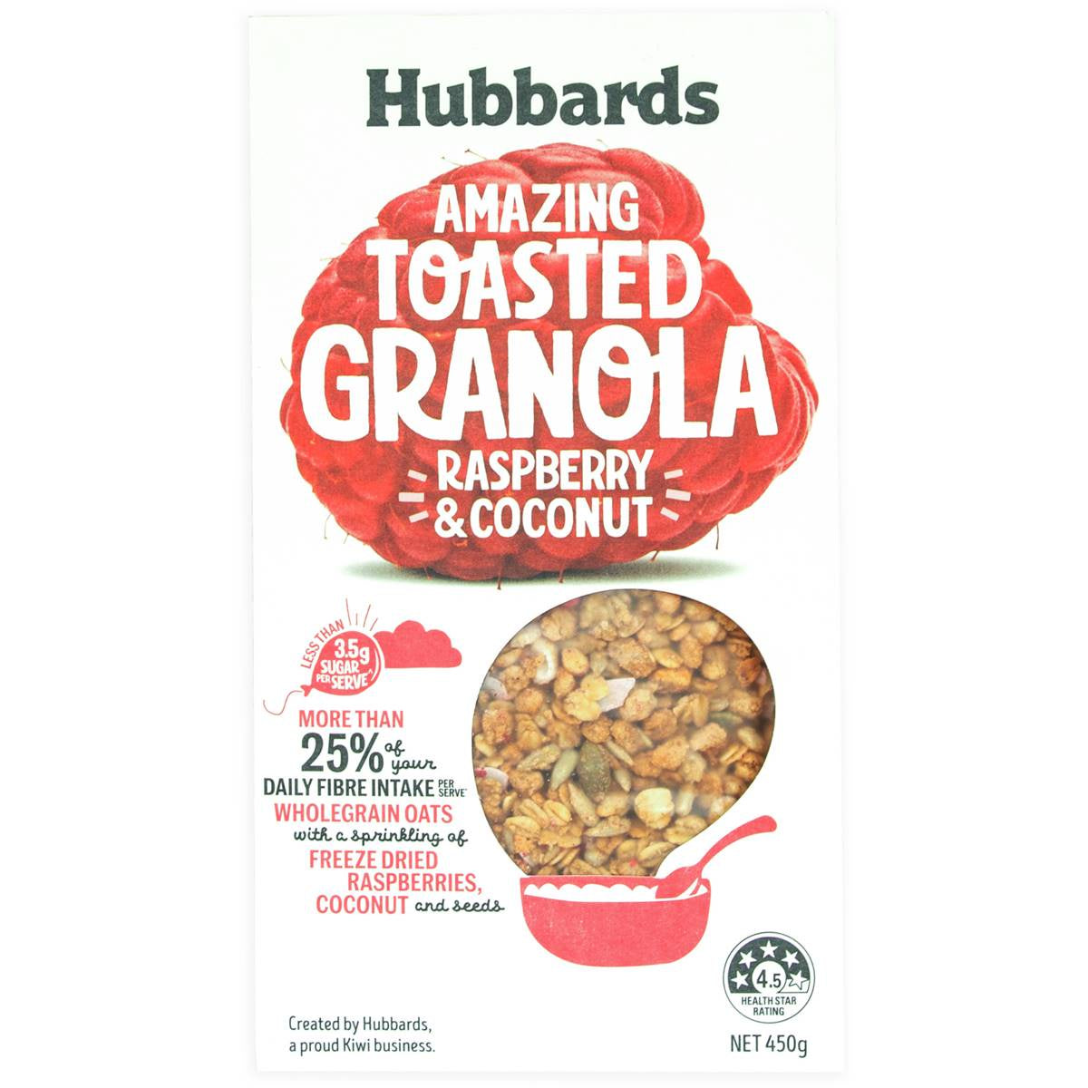 Hubbards Toasted Granola Raspberry & Coconut 450g