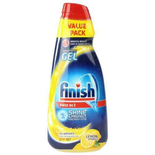 Finish Dishwashing Concentrated Gel Max In 1 Shine And Protect Lemon Sparkle 1L