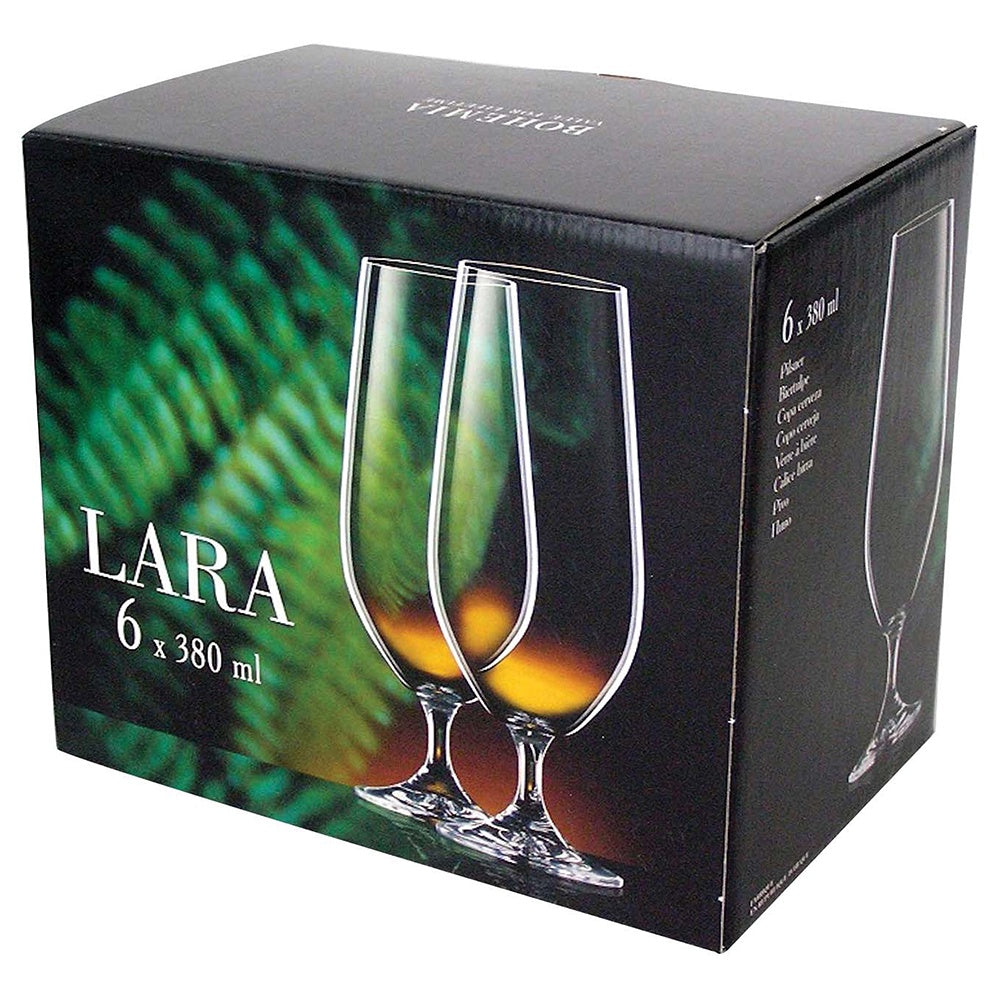 Lara 380ml Beer Glass 6pk
