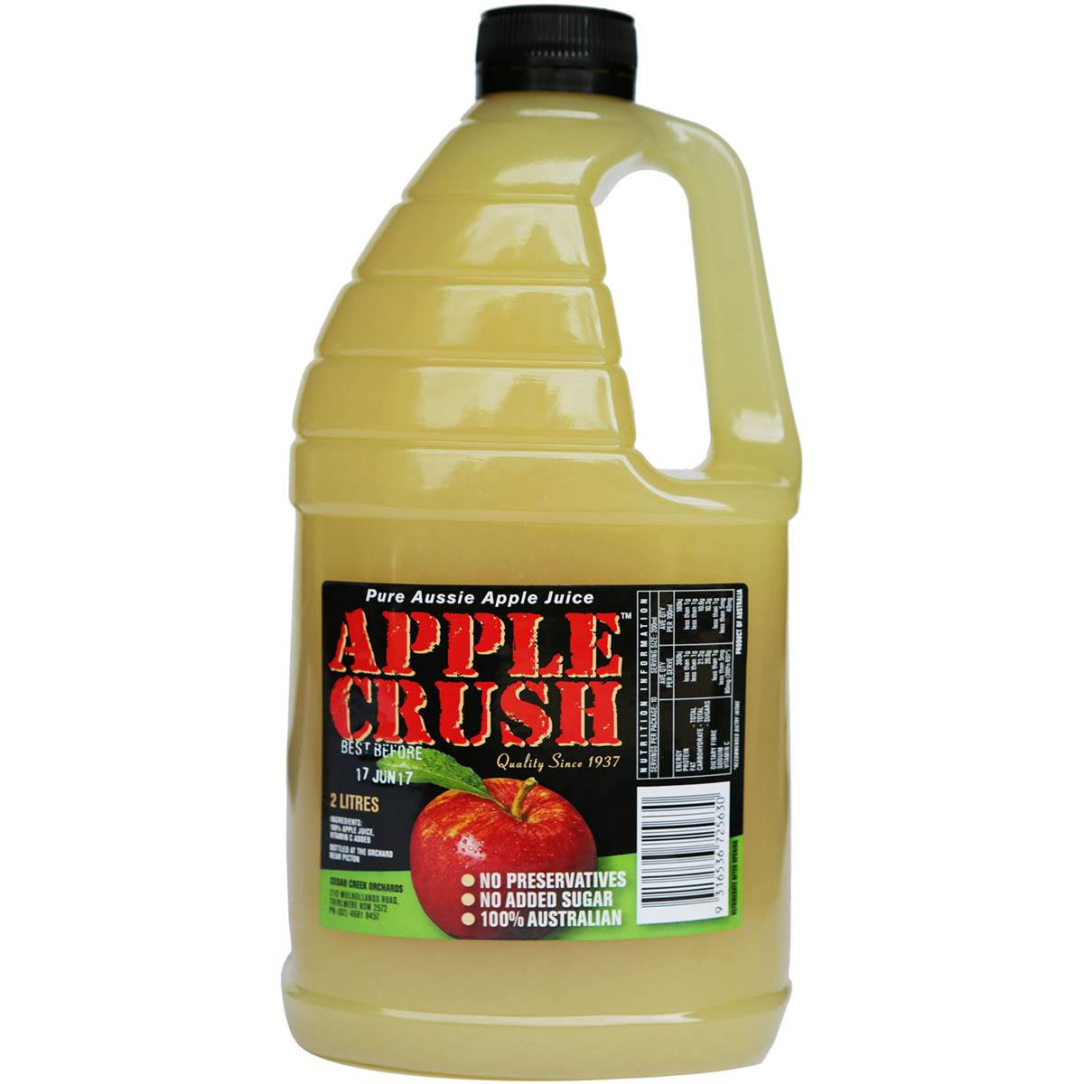 Cedar Creek Cloudy Apple Crush Juice 2L