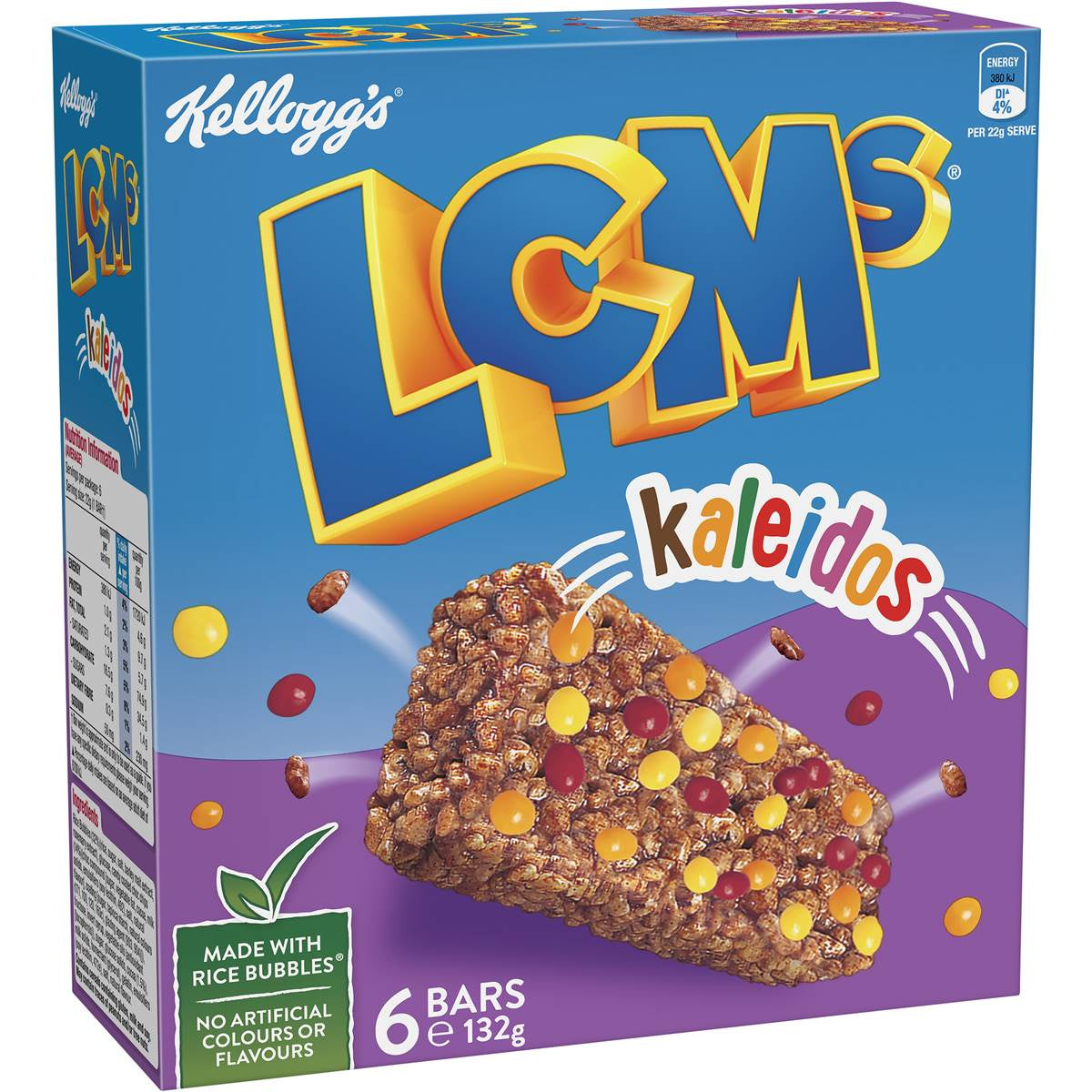 Kelloggs LCMs Kaleidos Puffed Rice Snack 5Pk