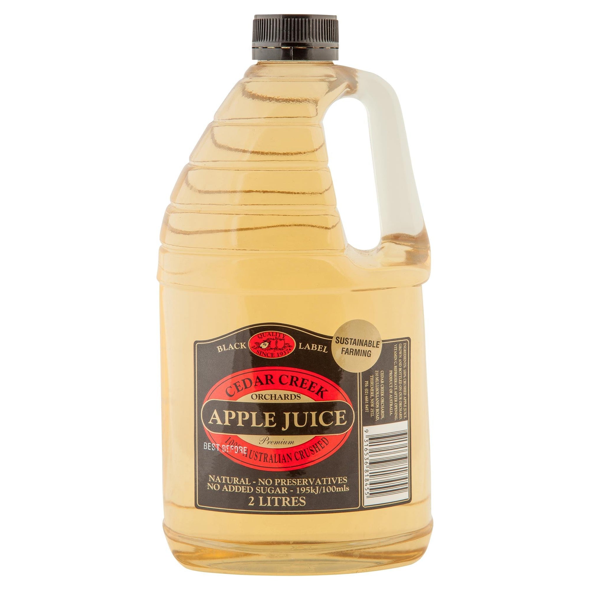 Cedar Creek Apple Juice Cold Pressed 2L
