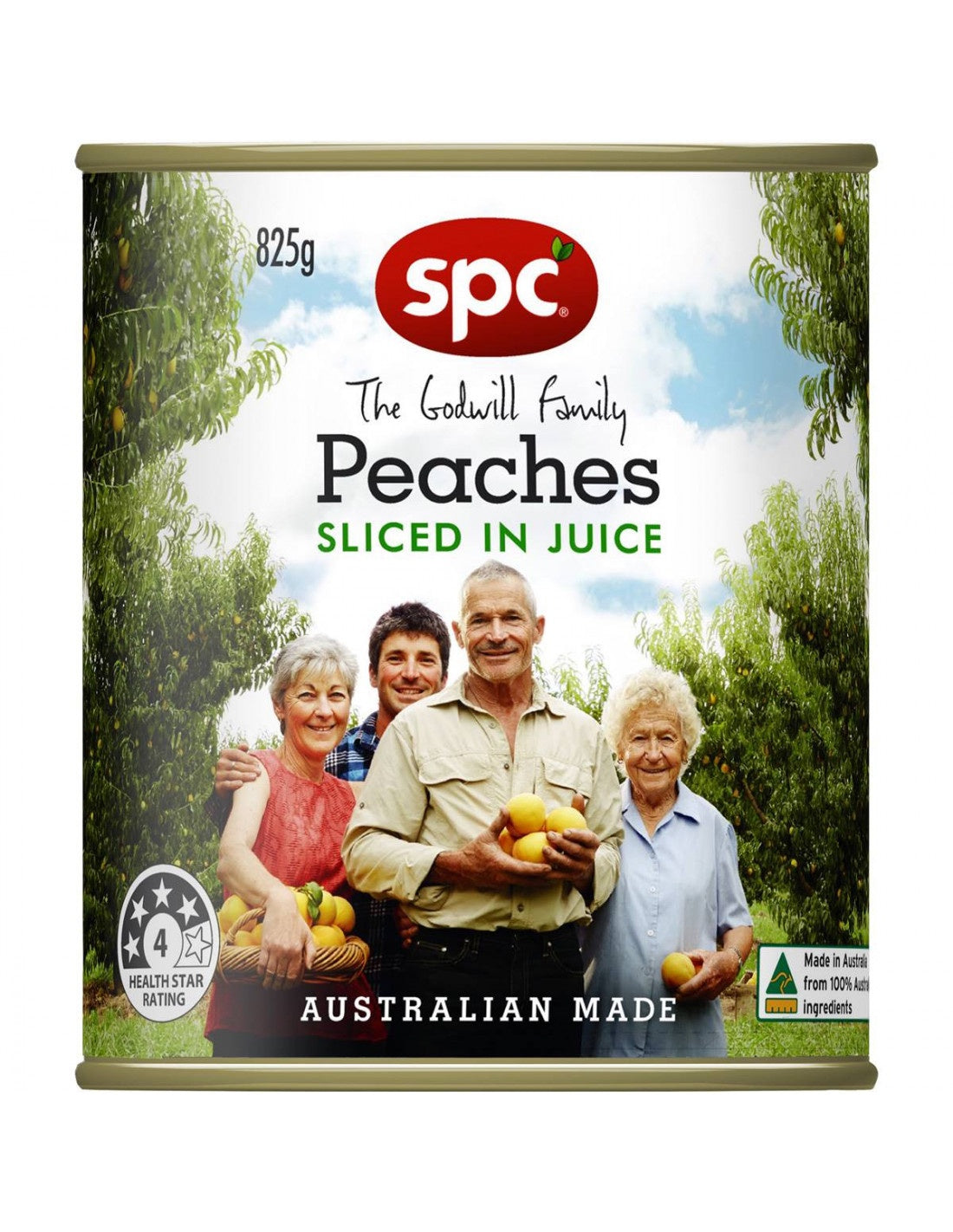 SPC Sliced Peaches In Juice 825G