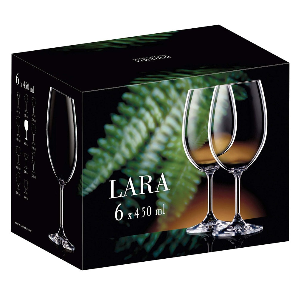 Lara 450ml Red Wine Glass 6pk