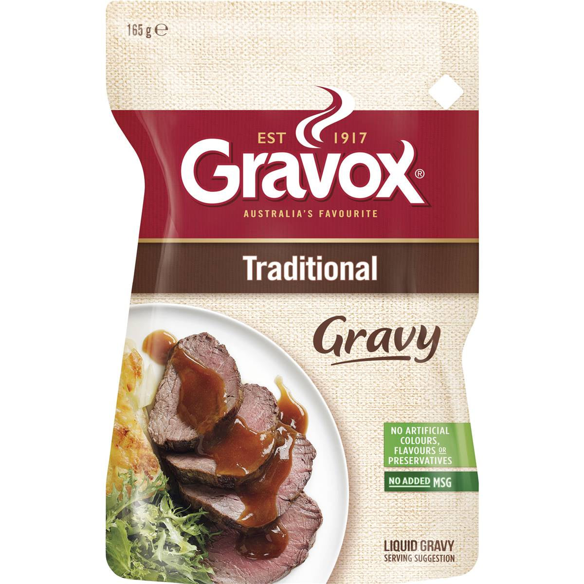 Gravox Liquid Gravy Pouch Traditional 165G