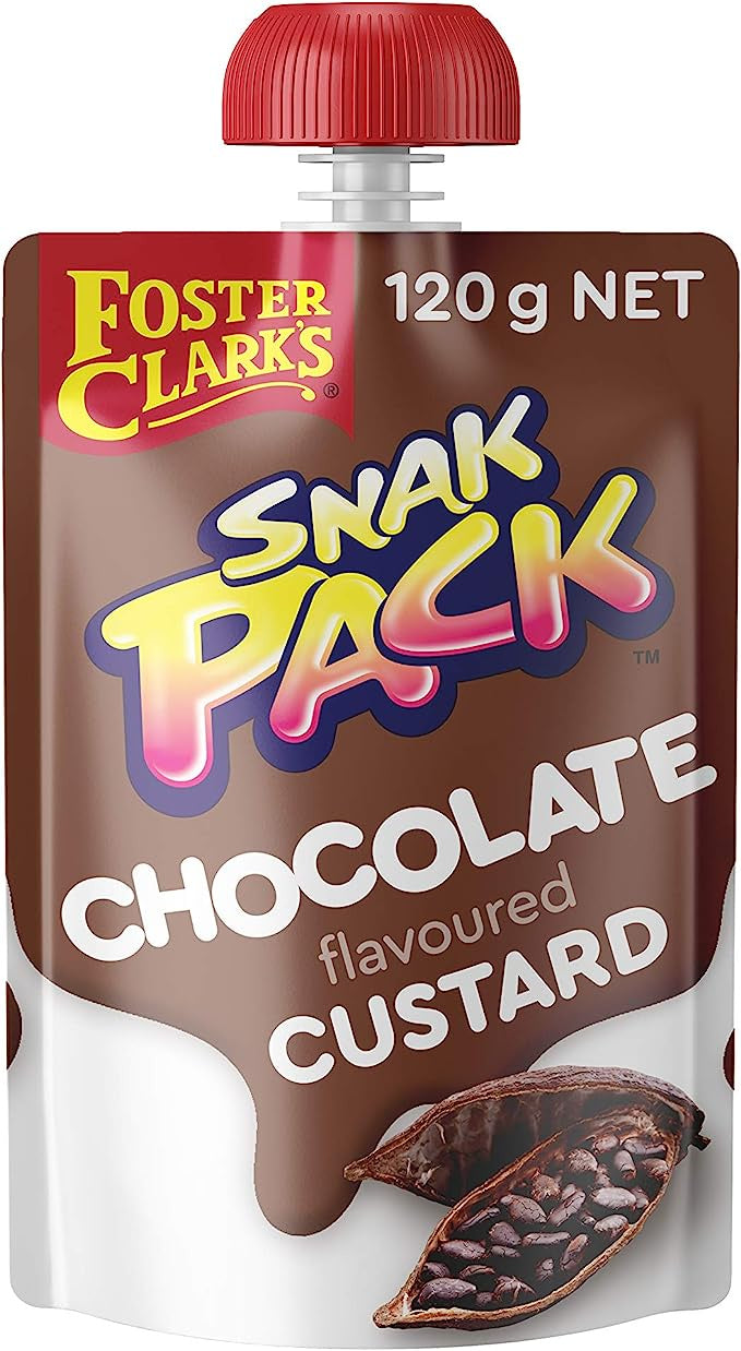 Foster Clark's Snak Pack Chocolate Flavoured Custard Pouch 120g