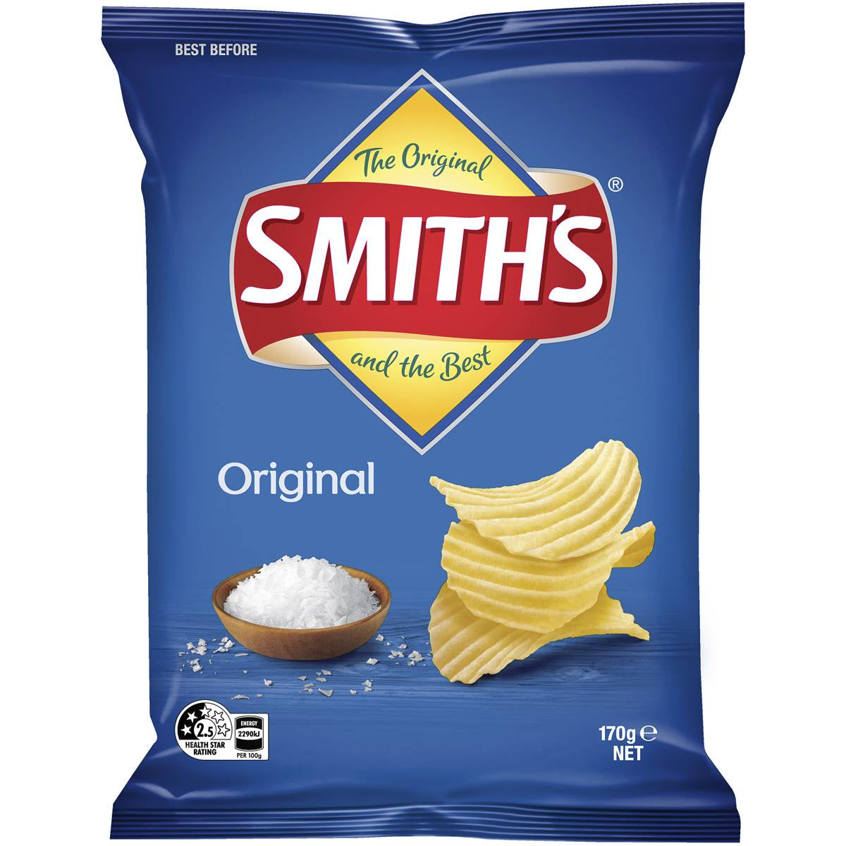 Smiths Crinkle Cut Chips Original 170G