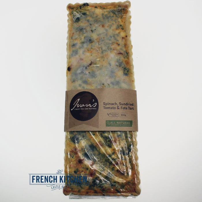 Ivans Tart Rectangle Spinach Sundried Tomato And Feta 800G