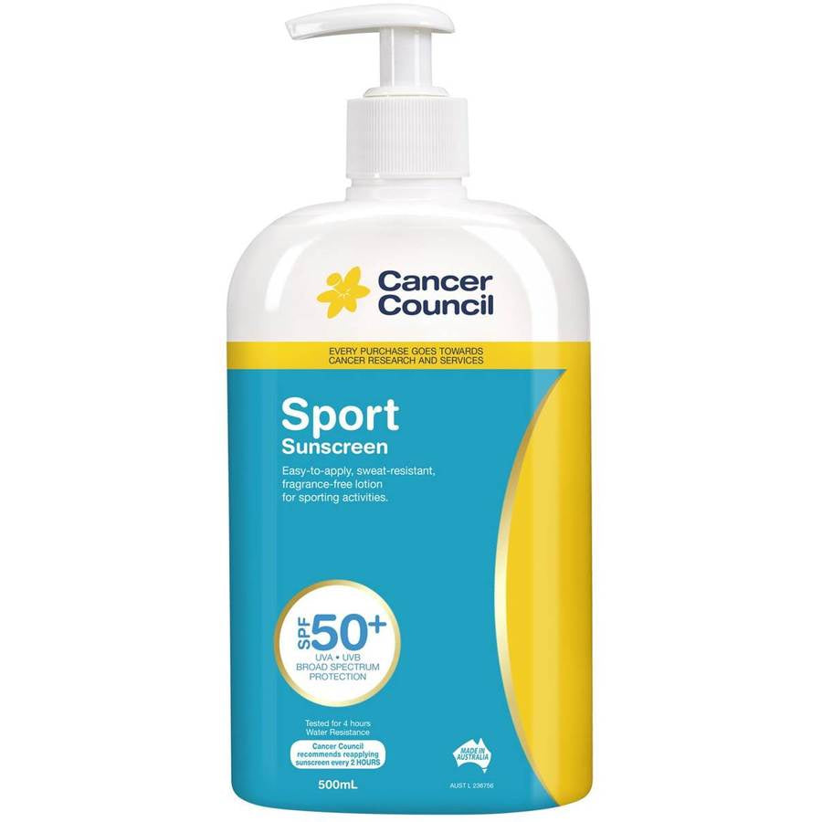 Cancer Council Sport Sunscreen 50+ 500Ml