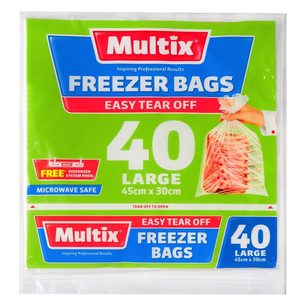 Multix Freezer Bags Tear Off Large 40Pk